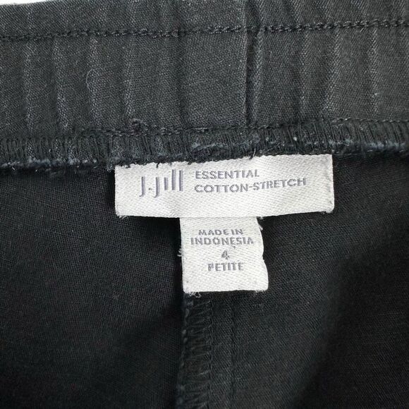 J. Jill Essential Cotton Stretch Black Pant size 4P - Picture 4 of 8